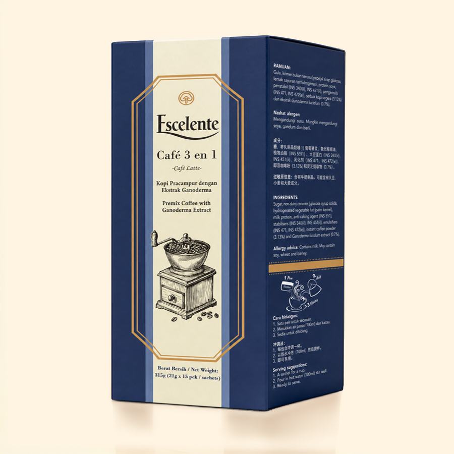 Escelente Café 3 en 1 with Ganoderma extract