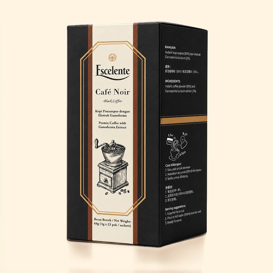 Escelente Café Noir black coffee with Ganoderma extract